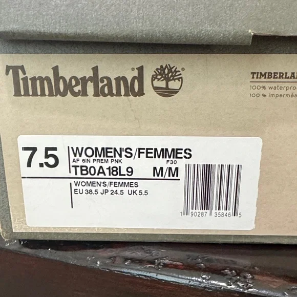Timberland Women's Light Pink Lace-Up Nubuck Boots - Picture 2 of 3